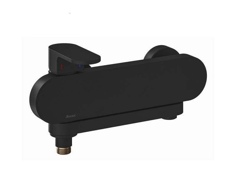 RAVAK Chrome CR 022.20BL Vannas/dušas jaucējkrāns, melns X070431