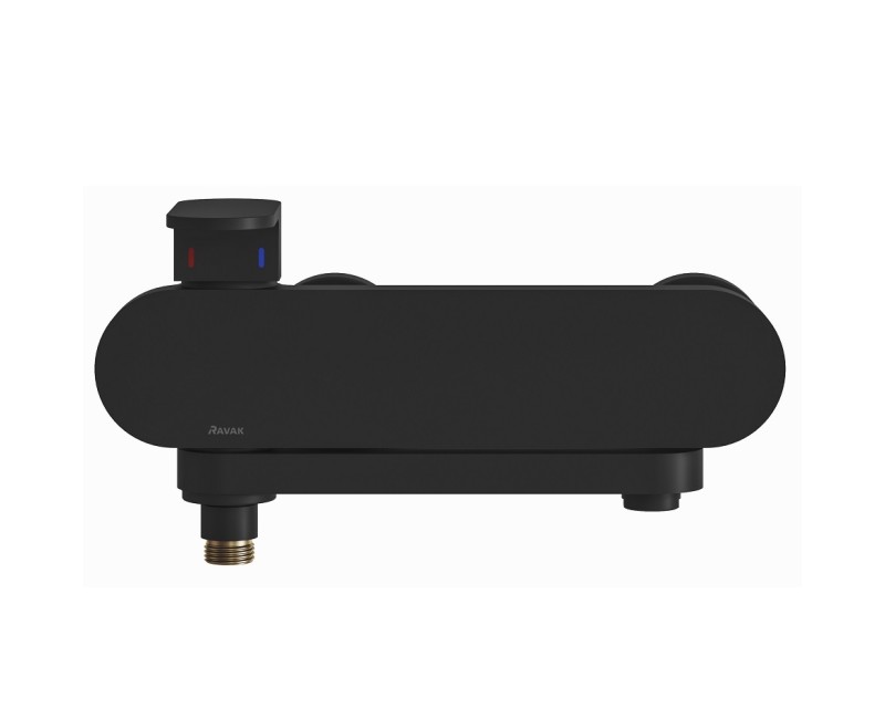 RAVAK Chrome CR 022.20BL Vannas/dušas jaucējkrāns, melns X070431