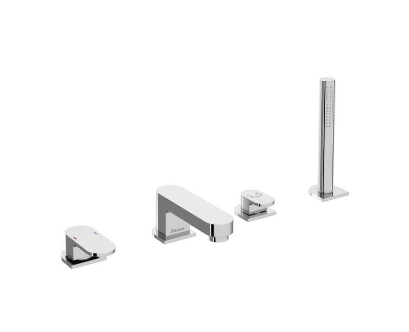 RAVAK 4-daļīgs maisītājs uz vannas malas, CR 026.00, X070170
