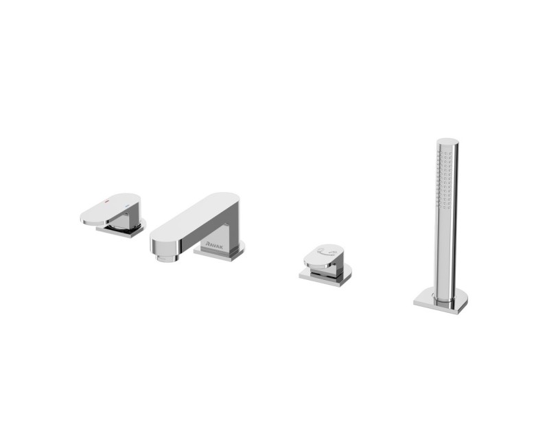 RAVAK 4-daļīgs maisītājs uz vannas malas, CR 026.00, X070170