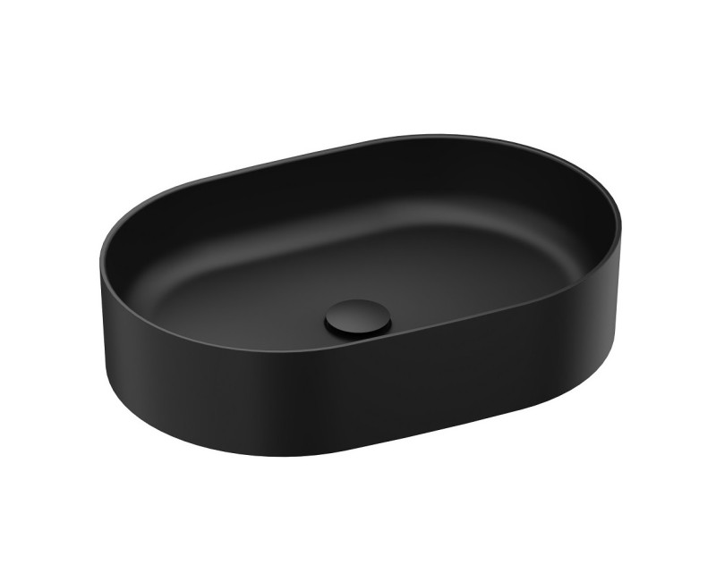Ravak Ceramic 550 O Slim Vannas istabas izlietne 55x37cm, melna matēta