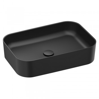 Ravak Ceramic 550 R Slim Vannas istabas izlietne 55x37cm, melna matēta