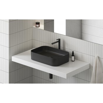 Ravak Ceramic 550 R Slim Vannas istabas izlietne 55x37cm, melna matēta