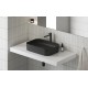 Ravak Ceramic 550 R Slim Vannas istabas izlietne 55x37cm, melna matēta