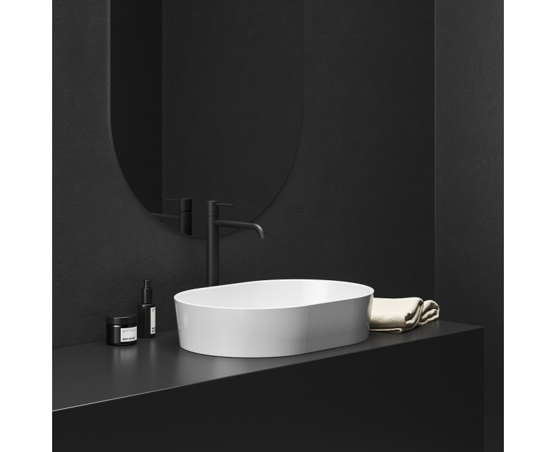 RAVAK ESPIRIT Высокий смеситель для умывальника ES 015.20BLM, черный матовый