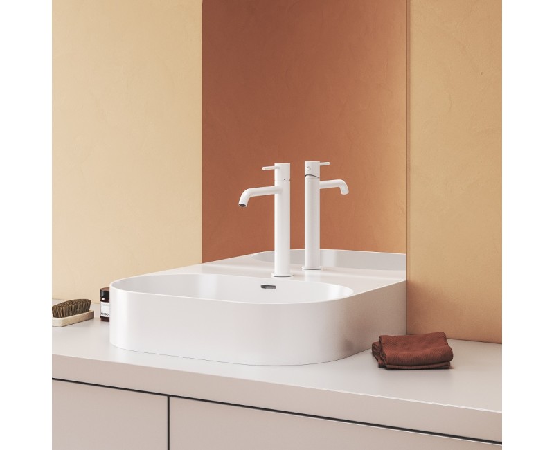 RAVAK ESPIRIT Высокий смеситель для умывальника ES 014.10WV, белый матовый