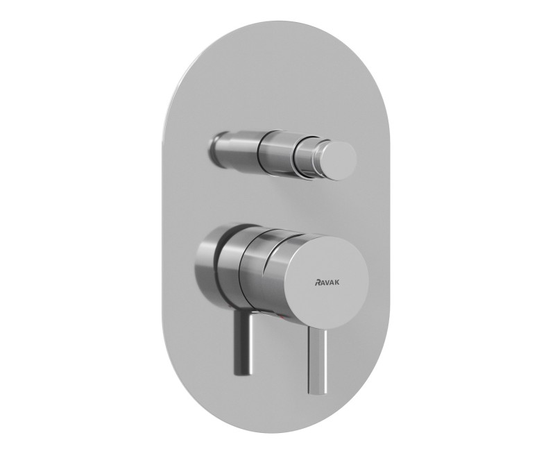 RAVAK ESPIRIT Iebūvējamais vannas/dušas jaucējkrāns ES 061.00CR O2, hroms