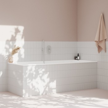 RAVAK ESPIRIT Iebūvējamais vannas/dušas jaucējkrāns ES 061.10WV O2, balts matēts