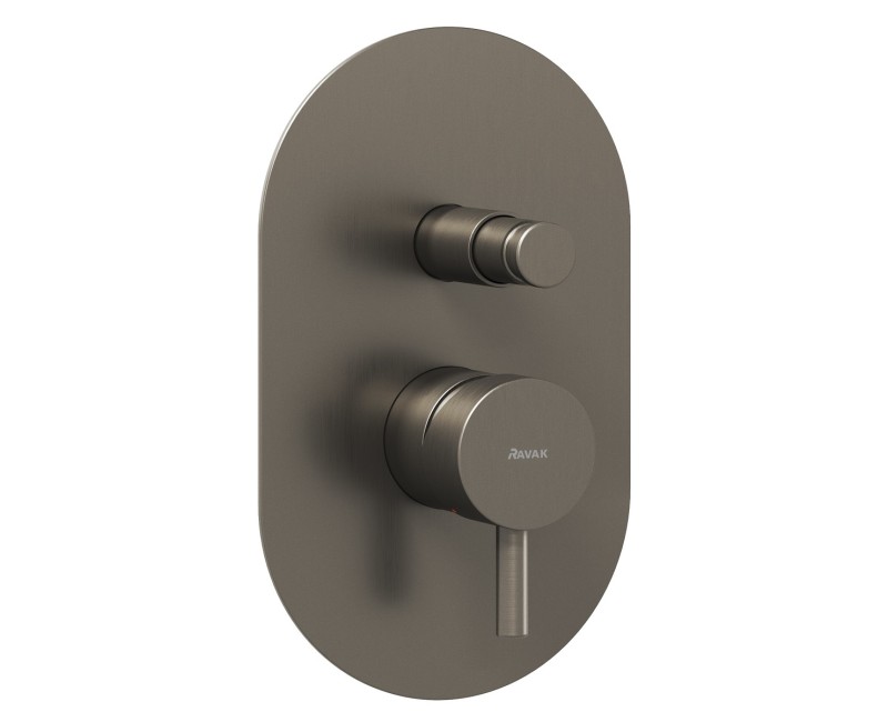 RAVAK ESPIRIT Iebūvējamais vannas/dušas jaucējkrāns ES 061.20GB O2, matēts grafīts