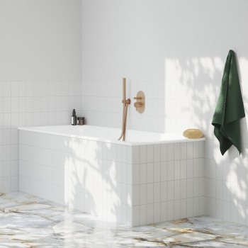 RAVAK ESPIRIT Iebūvējamais vannas/dušas jaucējkrāns ES 061.20RGB O2, matēts rozā zelts