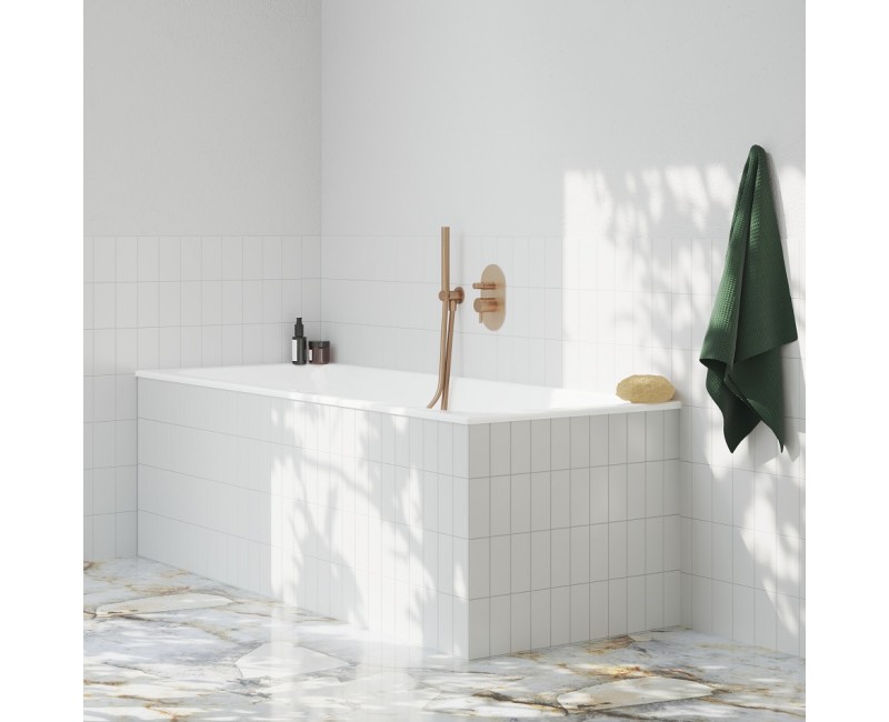 RAVAK ESPIRIT Iebūvējamais vannas/dušas jaucējkrāns ES 061.20RGB O2, matēts rozā zelts