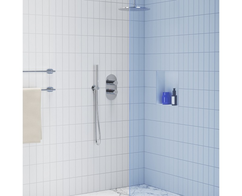 Ravak Espirit Термостатический смеситель cкрытого монтажа для ванны/душа ES 063.00CR.O2RB07C, hroms