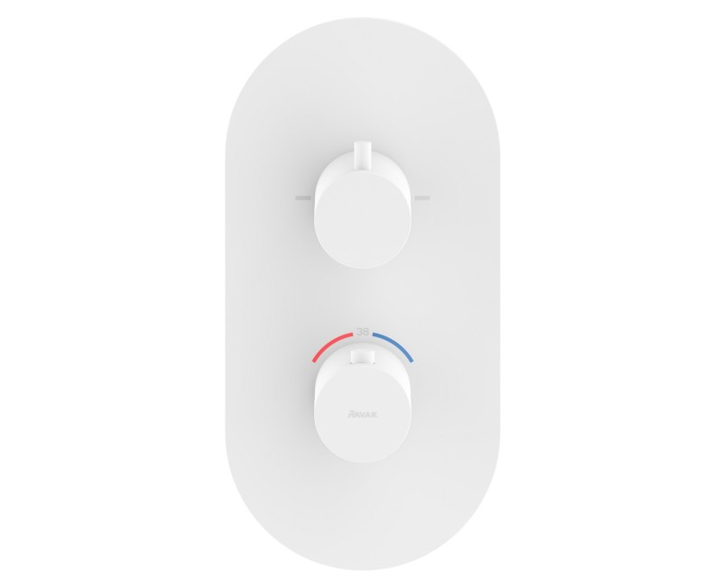 Ravak Espirit Termostata vannas/dušas jaucējkrāna virsapmetuma daĮa ES 063.10WV.O2RB07C, balts matēts