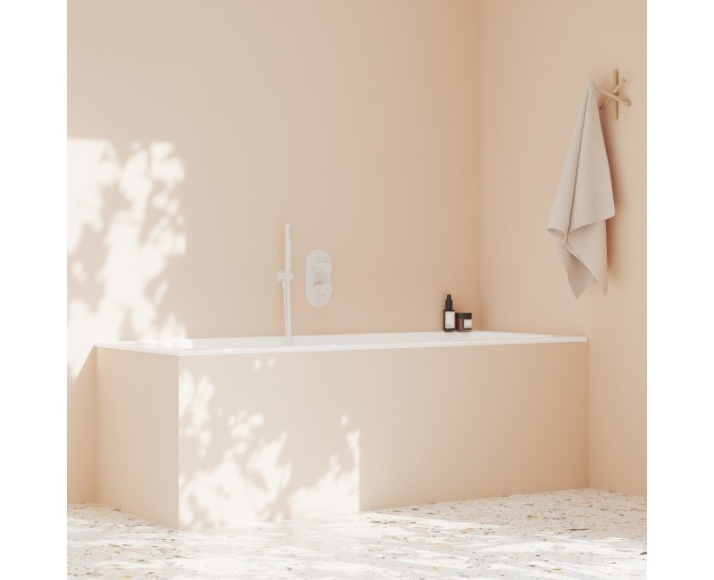 Ravak Espirit Termostata vannas/dušas jaucējkrāna virsapmetuma daĮa ES 063.10WV.O2RB07C, balts matēts