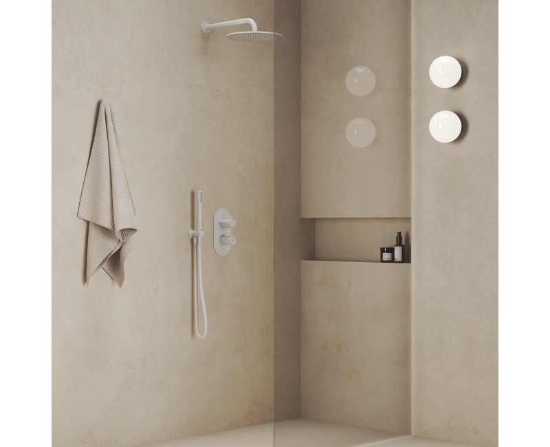 Ravak Espirit Termostata vannas/dušas jaucējkrāna virsapmetuma daĮa ES 063.10WV.O2RB07C, balts matēts