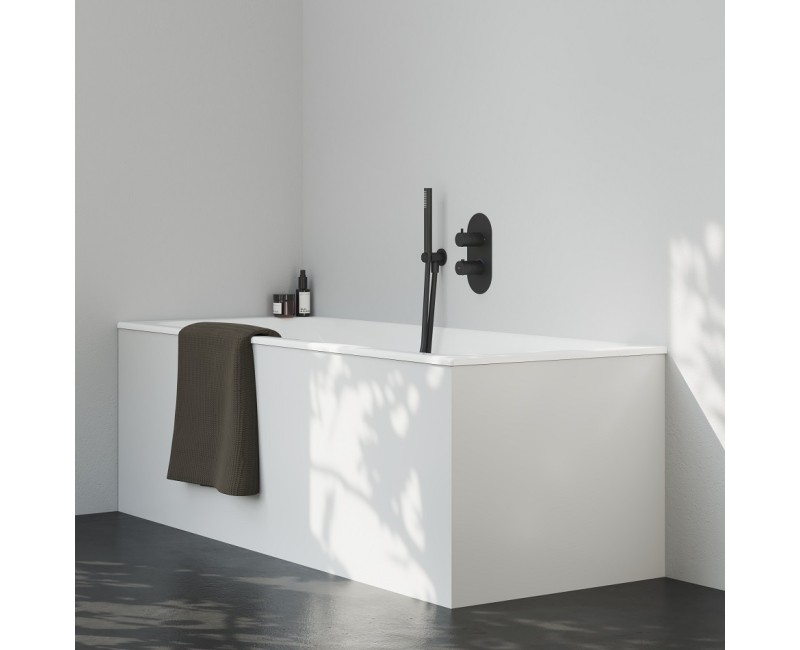 Ravak Espirit Термостатический смеситель cкрытого монтажа для ванны/душа ES 063.20BLM.O2RB07C, черный матовый