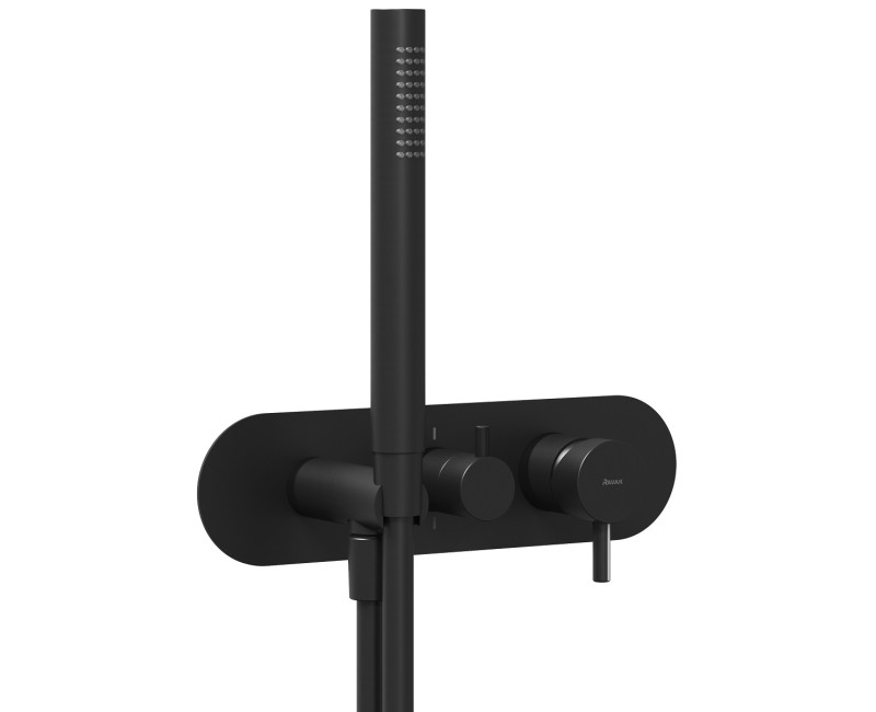 Ravak Espirit Смеситель cкрытого монтажа для ванны/душа ES 065.20BLM.O2RB07D, черный матовый