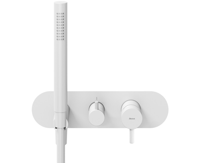 Ravak Espirit Смеситель cкрытого монтажа для ванны/душа ES 065.10WV.O2RB07D, белый матовый