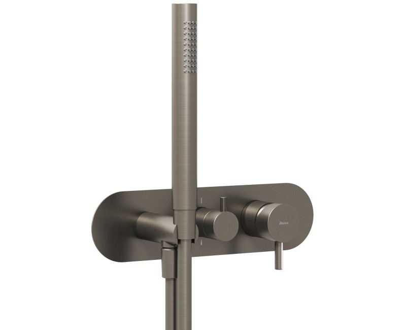 Ravak Espirit Смеситель cкрытого монтажа для ванны/душа ES 065.20GB.O2RB07D, матовый графит