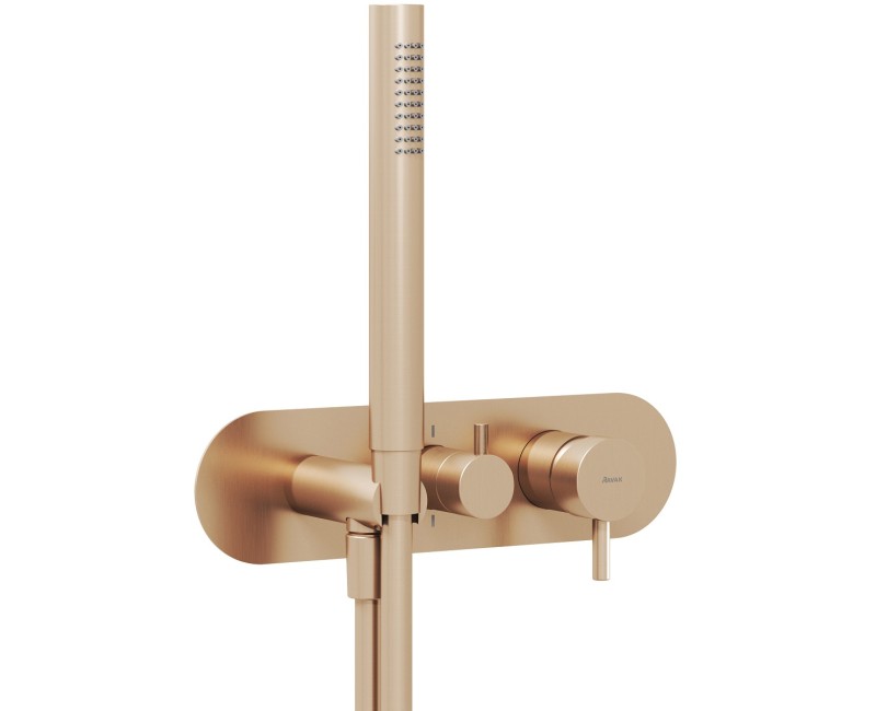 Ravak Espirit Смеситель cкрытого монтажа для ванны/душа ES 065.60RGB.O2RB07D, матовое розовое золото