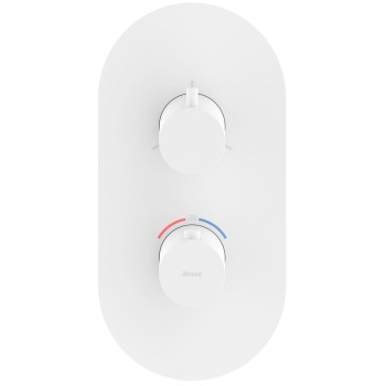 Ravak Espirit Термостатический смеситель cкрытого монтажа для ванны/душа ES 067.10WV.O3RB07C, белый матовый