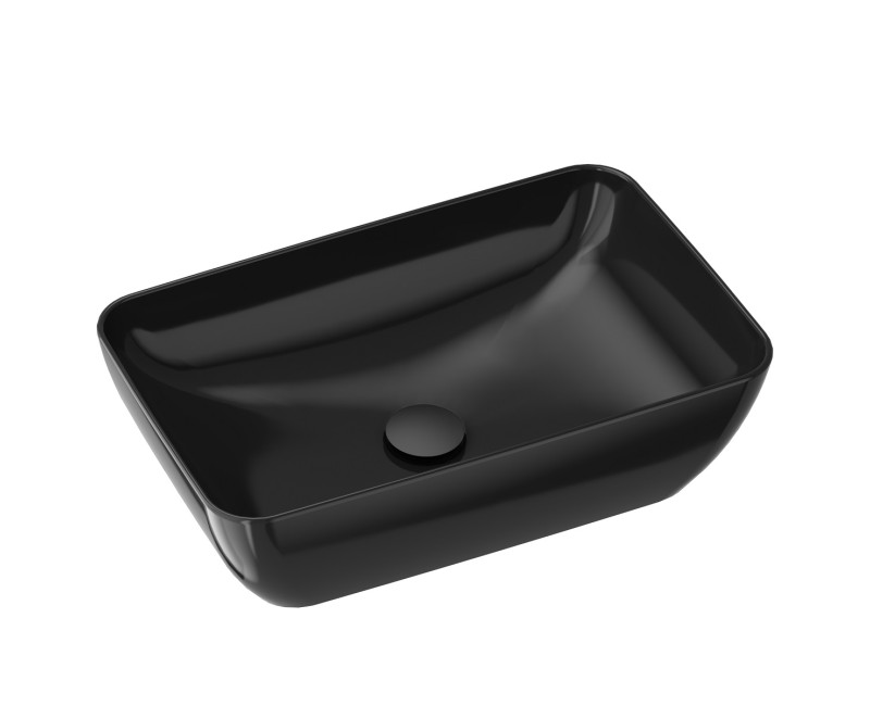 Ravak Uni 500R Slim Vannas istabas izlietne 50x31cm uzliekamā, melna