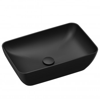 Ravak Uni 500R Slim Vannas istabas izlietne 50x31cm uzliekamā, melna matēta