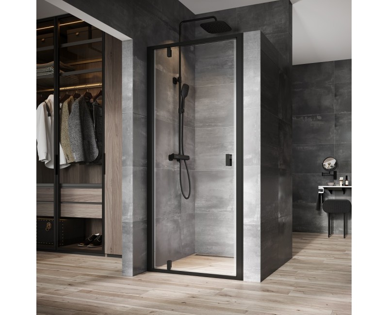 RAVAK NEXTY Dušas durvis NDOP1 80 cm, melns/melns