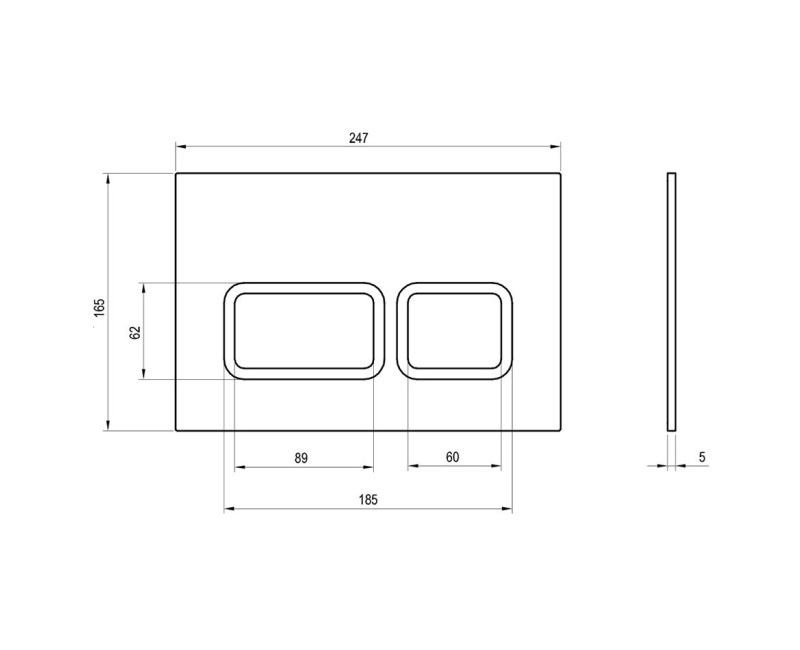 Ravak TWIN SATIN Кнопка смыва, сатин X0739