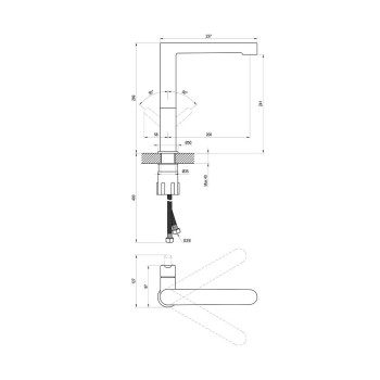 RAVAK PURI Высокий смеситель для умывальника PU 016.00, X070143