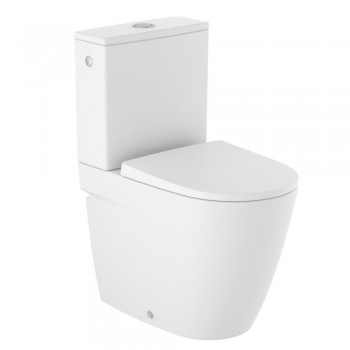 Roca ONA Rimless WC pods ar Soft Close/QR vāku, universāls izvads, balts