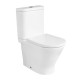 Roca The Gap Round Rimless WC pods ar Soft Close/QR vāku, universāls izvads, balts