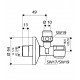 SCHELL Comfort Stūra ventīlis 1/2 x 3/8 (10) , hromēts 049070699