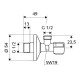 SCHELL Comfort Stūra ventīlis 1/2 x 1/2 , hromēts 052170699