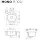Schock Virtuves izlietne MONO R-100 48.5x5cm