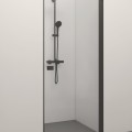 Stikla Serviss Dušas durvis ELEGANTE BLACK 700mm