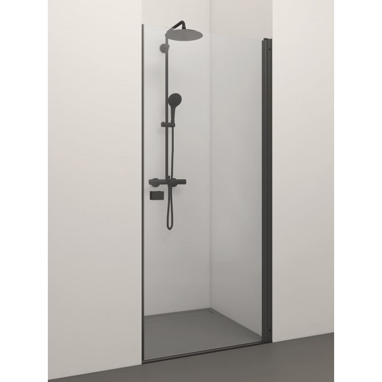 Stikla Serviss Dušas durvis ELEGANTE BLACK 900mm Stikla Serviss Dušas durvis ELEGANTE BLACK 900mm