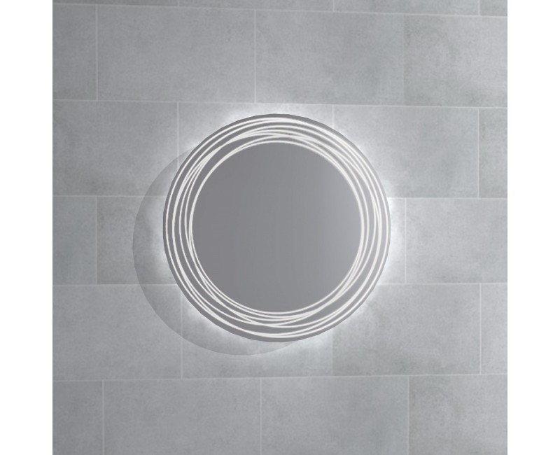 Stikla Serviss Spogulis ar LED apgaismojumu ESTERE D80 cm