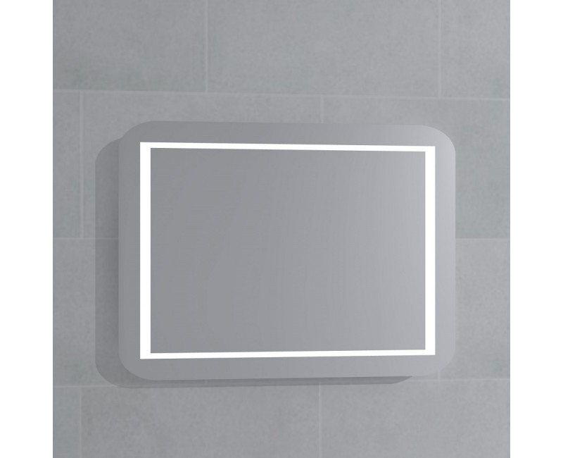 Stikla Serviss Spogulis ar LED apgaismojumu OKSANA 60x60cm