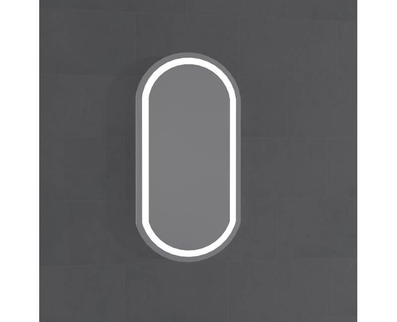 Stikla Serviss Spogulis ar LED apgaismojumu PATRIZIA 90x45cm