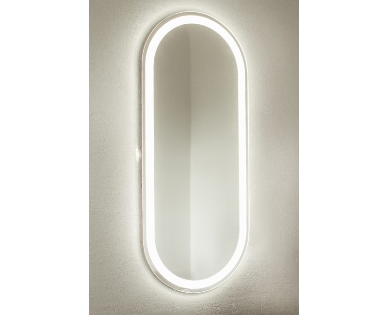 Stikla Serviss Spogulis ar LED apgaismojumu PATRIZIA 90x45cm