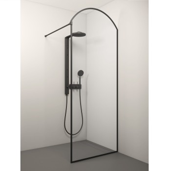 Stikla Serviss Душевая стенка ARCO BLACK DEEP1 1000 мм