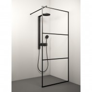 Stikla Serviss Dušas siena KAIRA BLACK Deep2 900mm