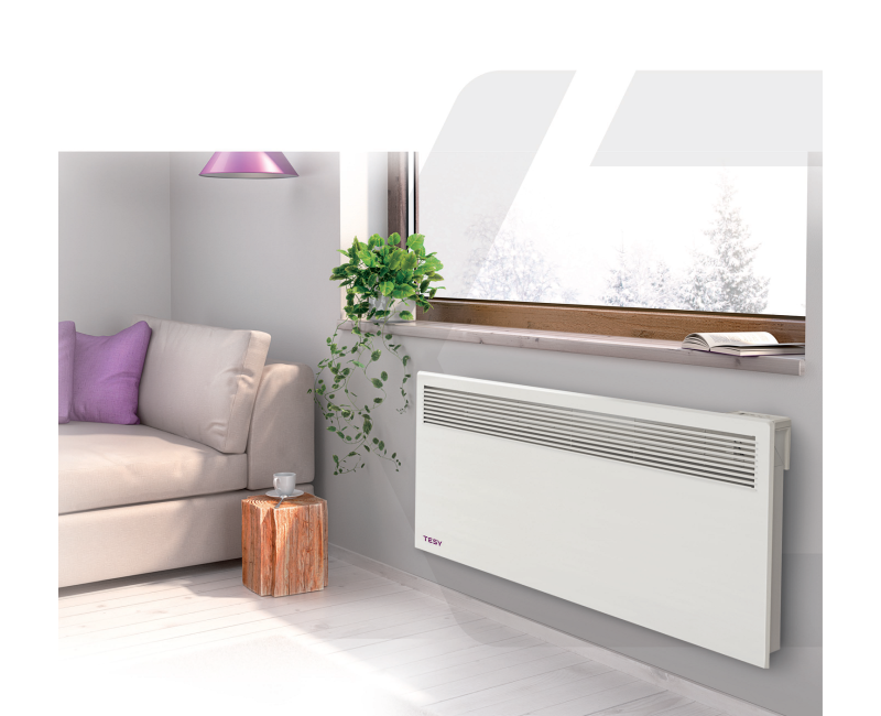 Электрический радиатор Tesy LiveEco Cloud, WiFi, 1500Вт, белый, 305739