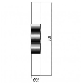 TRES Gofra sifonam 32 300mm, 913463330