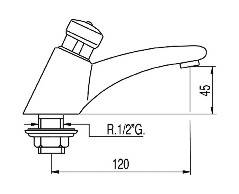 TEMPOTRES Простой кран для умывальника с таймером, 112103