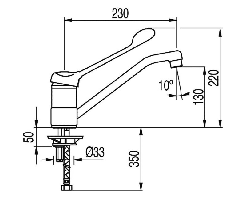MONOTRES 2000 Однорычажный смеситель для умывальника, 17233311