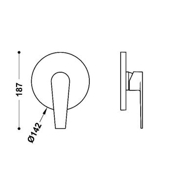 TRES Class Декоративная часть смесителя для душа, хром 220527810