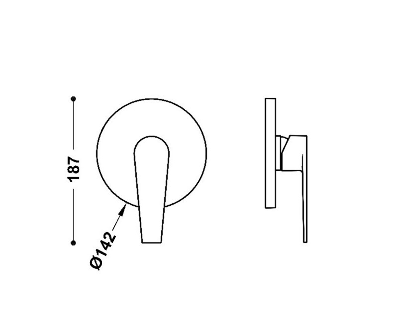TRES Class Декоративная часть смесителя для душа, хром 220527810