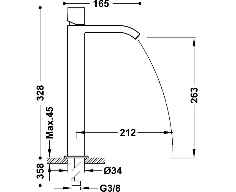 CUADRO-TRES Смеситель для умывальника, 00681002